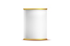 Tin Box Can Template Vector. 3d Realistic Empty Packaging Product Image 1
