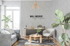 Wall mockup - Wallpaper mockup - Living room scene Product Image 1