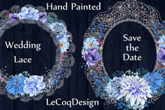 White lace floral frames clipart Product Image 4
