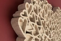 Valentine's Day laser cut file - Heart of Hearts Product Image 6