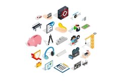 Optimisation icons set, isometric style Product Image 1