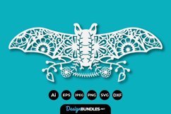 Floral Bat Papercut Product Image 1