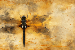 Dragonfly Insect with Old Background Wallpaper Product Image 1