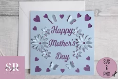 3D Floral Mother’s Day card | Paper cutting | Mother’s Day Product Image 2