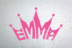 Emma SVG Word Art in crown shape Product Image 1