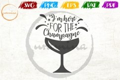 Im Here For The Champagne Christmas SVG PDF PNG Product Image 1