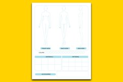 Fashion Sketchbook Woman Blue Product Image 1