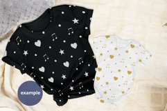 Black T-shirt & Baby Bodysuit Mockup Plain background PSD Product Image 3