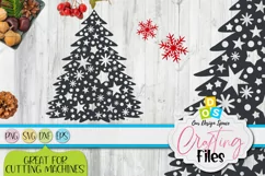 Stary Christmas Tree SVG, DXF, EPS and PNG craft files Product Image 1