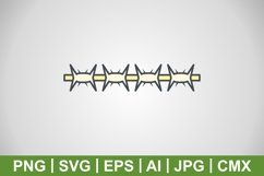 Vector barbed wire Icon Product Image 1