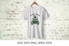 St. Patricks day retro truck with gnome. Loads of beer svg Product Image 2