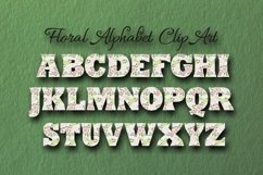 Floral Alphabet ClipArt Product Image 6