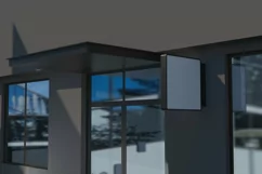 Square Wall Mount Façade Sign Mockup Product Image 2