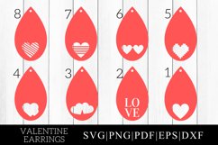 Valentines Day Earrings SVG Cut Files - 8 Product Image 1