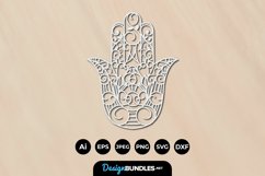 Hamsa Hand Papercut SVG Product Image 1