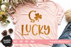 So Lucky SVG DXF Cut File, Saint Patrick&#039;s Day SVG DXF Product Image 1