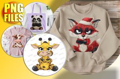 10x Comical Grumpy Creatures Bundle PNG, Christmas PNG Product Image 2