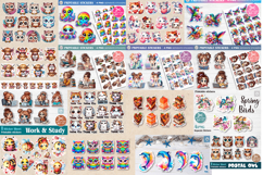 STICKER BUNDLE. Print &amp; Cut Stickers 300 PNG Product Image 2