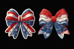 USA. Bow. 4th of July. Sublimation design PNG Product Image 2