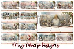 120 Flower Mug Wrap Bundle, Floral Sublimation PNG, Snowman Product Image 2