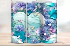 Blooming Spring Tumbler Sublimation, 20 oz Tumbler Wrap Product Image 3