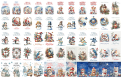 Merry Christmas Card. Printable cards BUNDLE Product Image 4