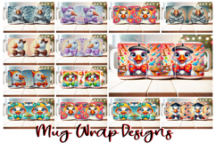 120 Duck Goose Mug Wrap PNG Bundle | 11oz 15oz Sublimation Product Image 6