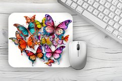 Colorful Butterflies Mousepad Sublimation Design, Animal Mou Product Image 1