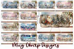 120 Flower Mug Wrap Bundle, Floral Sublimation PNG, Snowman Product Image 10