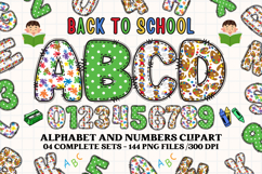 Back to School Alphabet png, letters doodle, school clipart Product Image 1