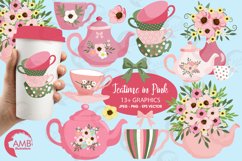 Teatime in Pink clipart, Teatime clipart AMB-1981 Product Image 1