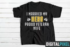 Proud Veteran Wife SVG PNG DXF Circut Cut Silhouette 3 Product Image 1
