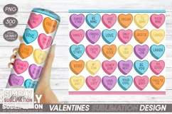 Sweetheart Valentine 20 oz Sublimation Tumbler Wrap Png Product Image 1