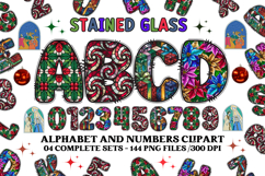 Christmas Alphabet png clipart, christmas doodle letters Product Image 1