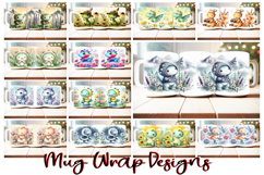 200 Cute Mug Wrap PNG Bundle | 11oz 15oz Sublimation, Dino Product Image 3