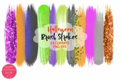 Halloween Brush Strokes Clipart I Brush Strokes Clipart Product Image 1