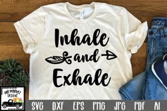 Inhale and Exhale SVG Cut File - Motivational SVG Product Image 1