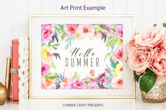 Watercolor floral frames - 8&quot; x 11.5&quot; - A4 Product Image 7