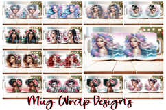 170 Feminine Mug Wrap Designs 11oz &amp; 15oz PNG Afro, Floral Product Image 3