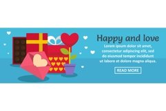 Happy and love banner horizontal concept Product Image 1