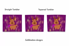 Christmas tumbler design,Cute deer tumbler,Skinny tumbler Product Image 2