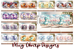 200 Cute Mug Wrap PNG Bundle | 11oz 15oz Sublimation, Dino Product Image 5