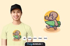 Surfing for T-shirt Design Product Image 1