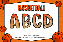 Basketball Doodle Alphabet Sport Letters Hand Draw _B158 Product Image 1