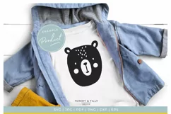 Scandinavian Style Bear - Cute Nursery Kids SVG Cut File Product Image 3
