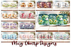 200 Cute Mug Wrap PNG Bundle | 11oz 15oz Sublimation, Dino Product Image 6
