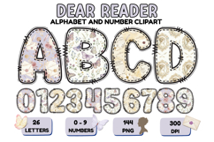 Romantic Regency Floral Alphabet PNG Letters &amp; Numbers Product Image 1