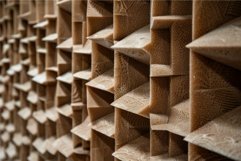 Acoustic foam panel forming repetitive pattern providing sou Product Image 1