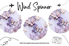 Butterfly Flower Wind Spinner Template Butterfly Sublimation Product Image 1