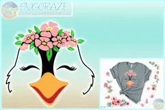 Penguin With Flowers Svg Dxf Eps Png Pdf Files For Cricut Product Image 1